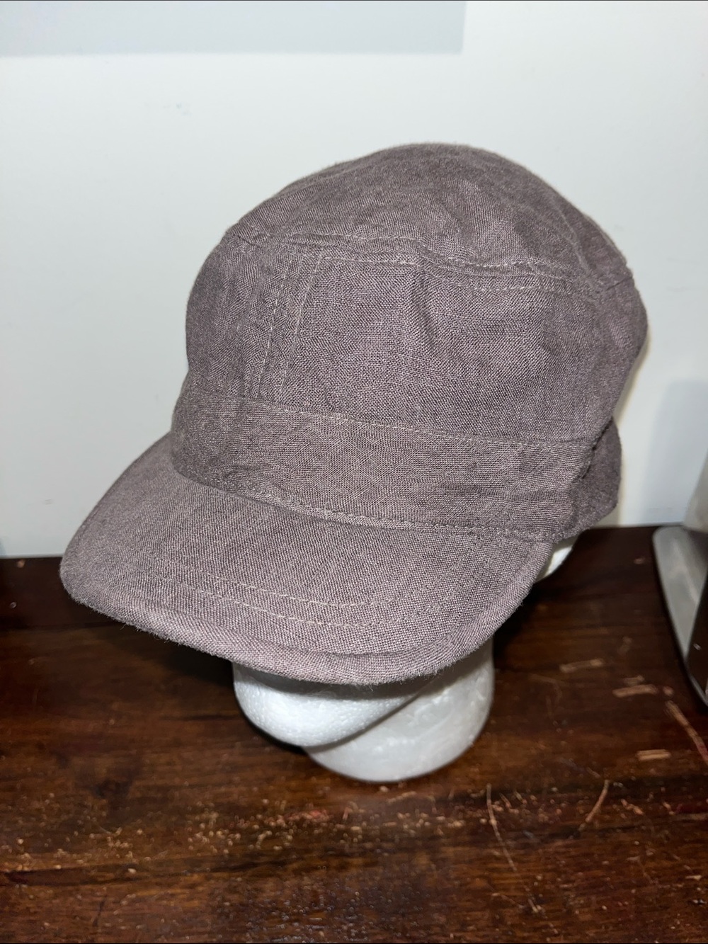 Banana Republic 100% Linen Unisex flat hat golf cap m/L Brown